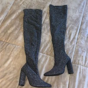Thigh High Sparkly Boots size 6